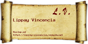 Lippay Vincencia névjegykártya